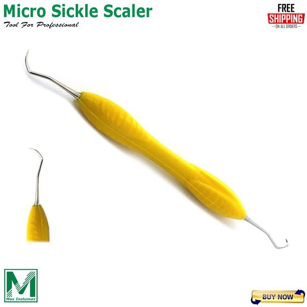 MICRO SICKLE SCALER SILICONE COATED DENTAL INSTRUMENT PERIODONTAL ERGONOMIC