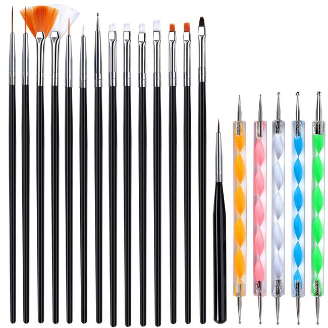 Nail Pen Designer, Teenitor Stamp Nail Art Tool with 15pcs Nail