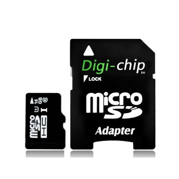 Digi-Chip HIGH SPEED 16GB UHS-1 CLASS 10 Micro-SD Memory Card for Fusion5 XTRA Compact and Allwinner A13 Android Tablet PC