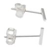 Touch Jewellery 925 Sterling Silver Rectangular Bar Stud Earring