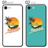 Smartphone Case Clear Case Hard Case Hawaiian Palm Tree 01: White iPhone15 Compatible Case