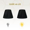 Royal Designs Deep Empire Gather Pleat Basic Lamp Shade, Black, 8 x 14 x 11