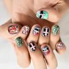 48 Pcs 2 pack Cartoon Graffiti Press On Short Square Nails NIB 2 sets New