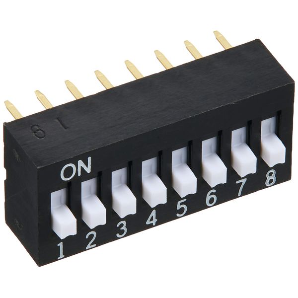 OMRON A6E-8104-N Slide Dip Switch, Convex Type, Terminals for Printed Circuit Boards, Continuous Current 1A, Pack of 1