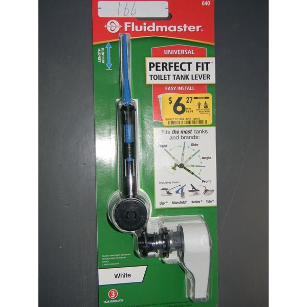 Fluidmaster Perfect Fit 641 White Toilet Tank Lever