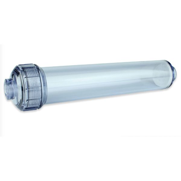 Refillable Empty Clear Inline Cartridge 2" x 10" with 1/4" FPNT for DI, RO Media