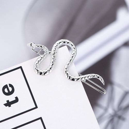 Xduargs Vintage Snake Hair Clip Barrette Snake Hair Clip Clips French Snake Hairpin Barrette Snake Bobby Pins Hair Clip Headpiece Accessories for Women (Silver)