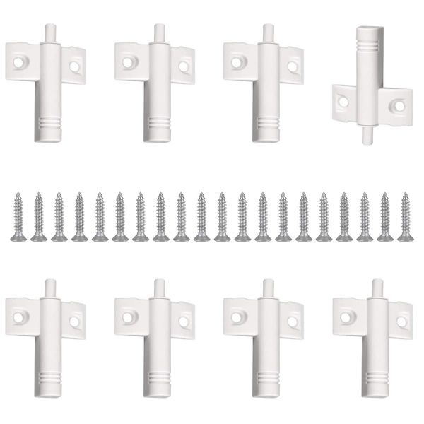 WANGCL 10Pcs Soft Close Hinge Buffer Kitchen Cabinet Door Stop Drawer Soft Quiet Close Closer Damper Buffers With Screws-White