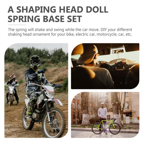 Healifty Car Toys Cars Toys DIY Doll Accessories 10Pcs Shaking Toy Spring Base DIY Handmade Car Dashboard Swing Head Toy Spring Replacement Toy Base for Home Shop DIY Doll Material Car Toys Cars Toys