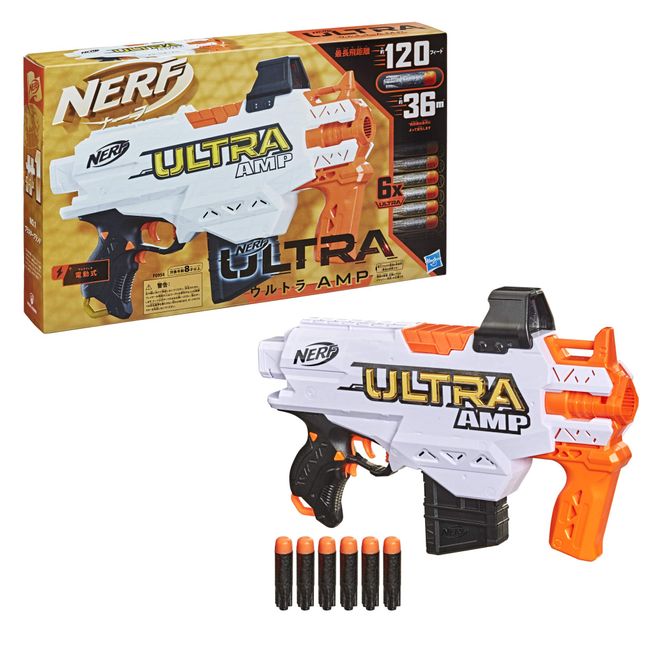 Nerf Ultra AMP Electric Blaster F0954 Official 6 Ultra Darts + Dart Clip Included