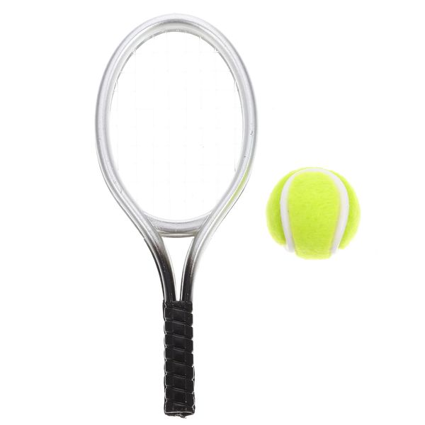 LIFKOME 1 Set Dollhouse Tennis Racket Miniature Tennis Racquet Kid Mini Tennis Toy Tool Toys Miniature Dollhouse Items Kidcraft Playset Mini House Decoration Baby Plastic Toddler Child