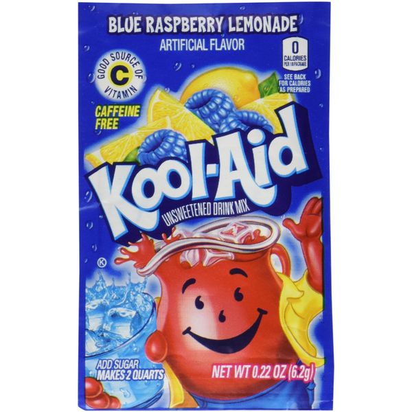 Kool-Aid Twists Soft Drink Mix - Ice Blue Raspberry Lemonade Unsweetened, Caffeine Free, 0.22 Ounce (Pack of 12)