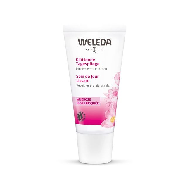 Weleda Wild Rose Day Cream, Moisturizing, Textured, Day Face Cream, Fresh Rose Scent, Naturally Derived Ingredients, Organic, 1.0 fl oz (30 ml) x 1