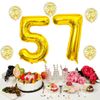 gold number 57 balloon