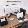 USB Switch 2 Computers Sharing 4 USB 3.0 Devices, USB KVM Switch for Keyboard Mouse Printer Scanner with 2 * 1.2M USB A to A Cable