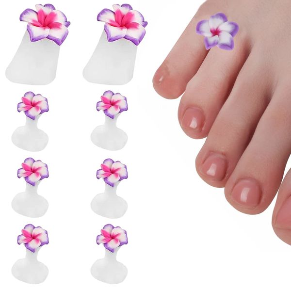 Toe Separators, Separatore Per Unghie, Distanziatore Dita Piedi, 8 Pezzi Separatore di Dita in Silicone, Riutilizzabile per Manicure Artistiche fai-da-te e Saloni Professionali