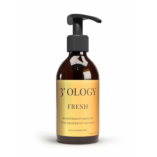 3'OLOGY Aromatherapy Body Oil With Grapefruit And Mint, 250 ml