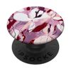 Abstract White Flowers Purple Floral Pattern PopSockets Swappable PopGrip