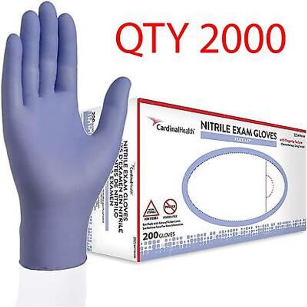 Cardinal Health 88TN03M Exam Gloves Nitrile Medium Blue 200 Box X 10 = 2000 Glov