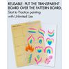 Anka Bella Reusable Face Paint Practice Board,7pcs Face Painting Practice Sheet with Various Patterns,One Stroke Excersize Template A4 Size