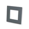 Double & Single Light Switch Surround Acrylic Finger Plate Panel Socket Multiple Colours (Single, Dark Grey Frost)