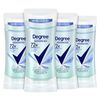 Degree Advanced Antiperspirant Deodorant 72-Hour Sweat & Odor Protection Shower Clean Antiperspirant for Women with MotionSense Technology 2.6 oz, Pack of 4