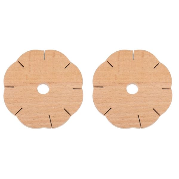 Ciieeo 2pcs DIY Handicraft Crafts Wooden Plate Round Wire Knitting Poratble Weaving Square Thread Tool for Yarn Loom Bracelet Kumihimo Rope Device Fine Braiding Board Braid Tools Disc