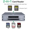 CFexpress Type A and SD Dual-Slot Card Reader, USB 3.1 Gen 2 10Gbps CFexpress Reader, Portable CF Express Card Reader Included USB C to USB A/C Cable, Compatible with Windows/Mac/Linux/Android