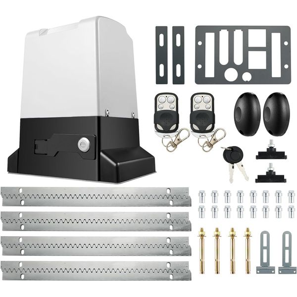 Automatic Sliding Gate Opener with 2 Remote Control Complete Kit 1800LBS/40 Feet