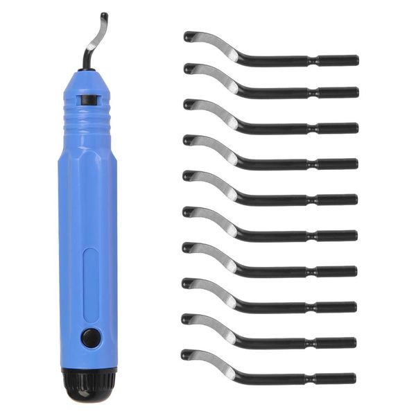 TIMESETL Deburring Deburring Tool with 10 Replacement Blades, Chamfering Cutter for Deburring Aluminum, Iron and Plastic