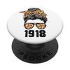 Limited Edition Leopard Messy Bun Awesome Since 1918 PopSockets Swappable PopGrip