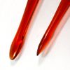 SING F LTD 10PCS Red Nail Art Tips Cuticle Pusher Remover Trimmer with Round Tail Set