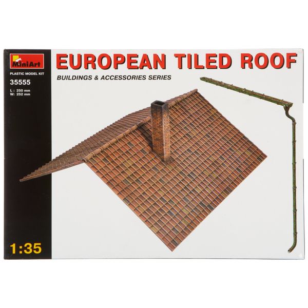 Miniart 1:35 Scale European Tiled Roof Plastic Model Kit