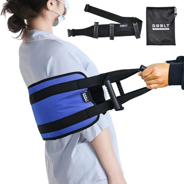 Patient Lift & Transfer Belt - Transfer Belt with Handles Gait Belt & Travel Bag, Lift & Mobility Aid for Elderly & Disabled Patients, Non Slip Lifting Walking Sit & Stand Support Belt for Seniors