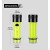 LED Diving Flashlight USB Professional IPX8 Underwater Scuba Flashlight Fishing