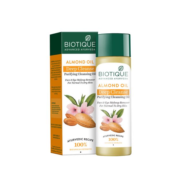 Biotique Bio Almond Oil Soothing Face and Eye Make Up Cleanser, 120 ml/4.05Oz.