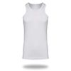Kendindza Men's Basic Fine Rib Undershirt Classic Black Pack of 4, White