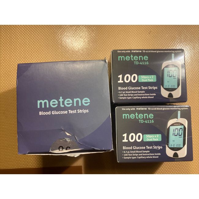 Metene TD-4116 Blood Glucose Test Strips(200 Count Sugar Test Strips) Exp:7/2023