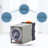 Hilitand 0-10 Seconds Time Delay Relay Knob Control Timer ON Time Relay with Base AC 110V