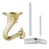 sourcing map 2 Pack Swag Hook Kit Brass Finish Plant Hanging Ceiling Hook