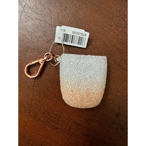 Bath & Body Works Hand Sanitizer PocketBac Holder SPARKLE Keychain Clip