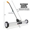 NEIKO 53418A 36-Inch Magnetic Pickup Sweeper with Wheels, Adjustable Handle, and Floor Magnet, Heavy-Duty Magnet to Pick Up Nails, 55-Pound Capacity