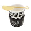 Mud Pie Starburst Set, tidbit 2" x 3" dia | spreader 5", BLACK