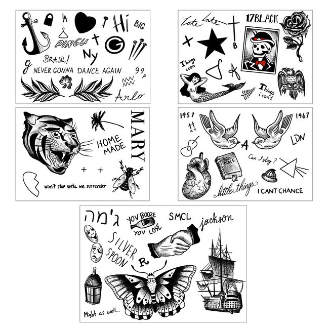 Harry Stylezz - Ultimate Tattoo Set - Over 65 Tattoos - Perfect For Concerts, Halloween, Cosplay, Dress Up