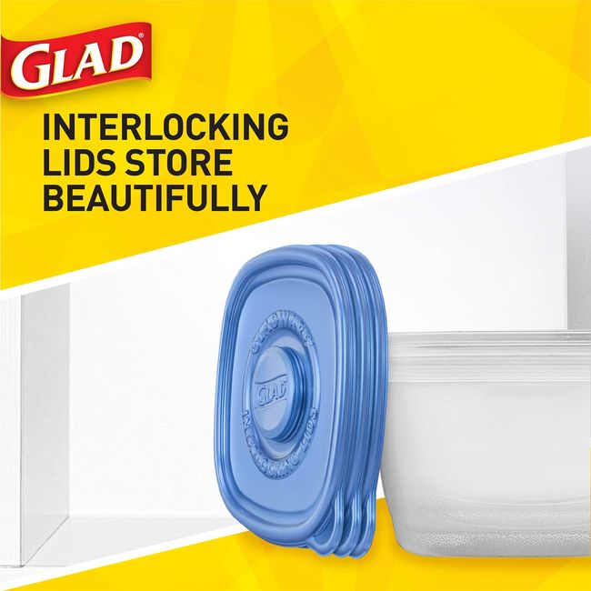 New Glad Brand 3-pack Large Round Storage Containers Tupperware
