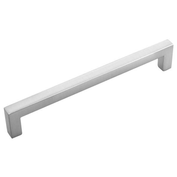 Hickory Hardware 1 Pack Solid Core Kitchen Cabinet Pulls, Luxury Cabinet Handles, Hardware for Doors & Dresser Drawers, 6-5/16 Inch (160mm) Hole Center, Stainless Steel, Skylight Collection