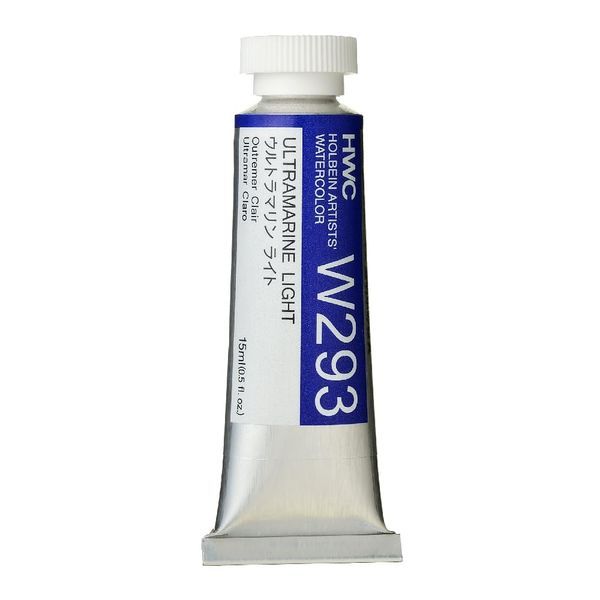 Holbein W293 Transparent Watercolor Paint, Ultramarine Light, 0.5 fl oz (15 ml) (No.5), 003293