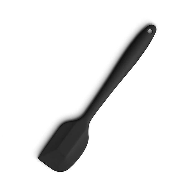 JeoPoom Silicone Spatula, Spatula for Cooking, Heat Resistant Seamless Scraper, Non-stick Baking Tools Kitchen Utensils, for Cooking, Baking and Mixing(Black)