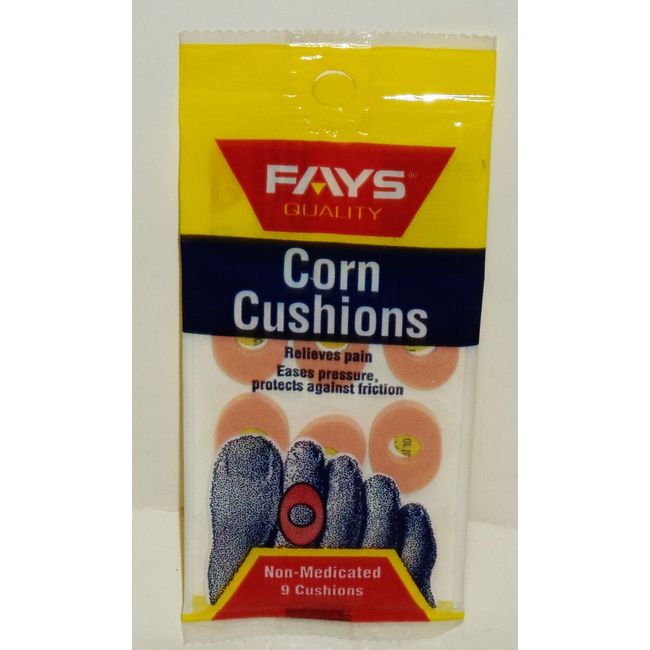 1 Package Of Fays Quality Corn Cushions Super Adhesive Non Medicated 9ct