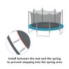 15Ft 8 Pole Trampoline Round Enclosure Net Fence Mesh Netting Replacement